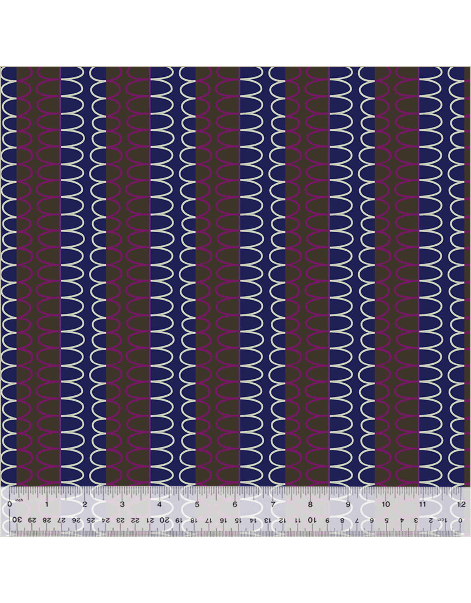Deborah Fisher Night Rainbow, Boundless Binding in Blackberry, Fabric Half-Yards