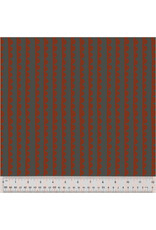 Deborah Fisher Cotton Canvas, Night Rainbow, Scallop in Cement, Fabric Half-Yards