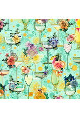 Robert Kaufman Happy Hour in Mint, Fabric Half-Yards