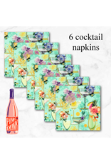 PD Happy Hour in Mint, Set of 6 Cocktail Napkins