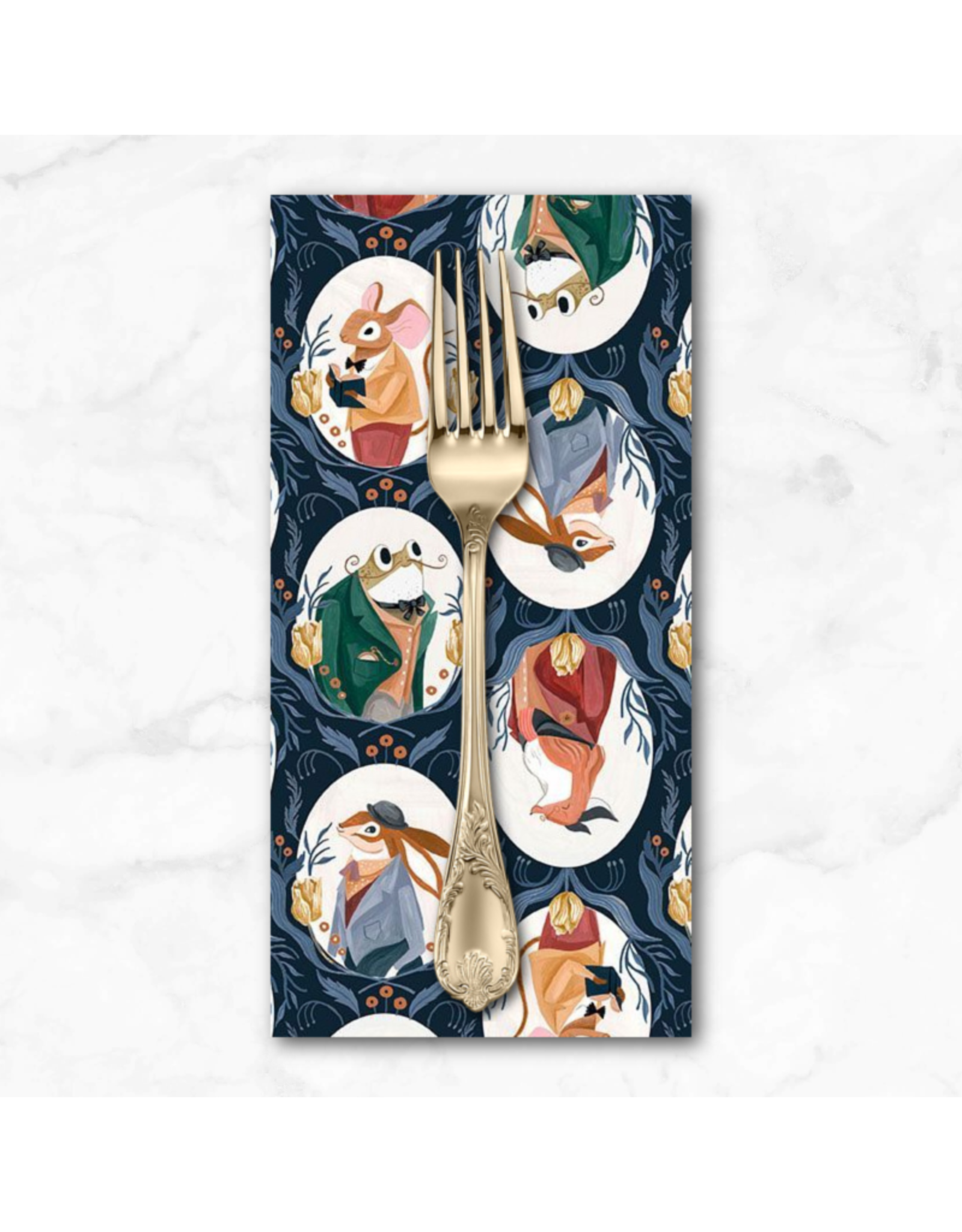 PD's Rae Ritchie Collection Dapper Den, Dapper Toile in Space, Dinner Napkin
