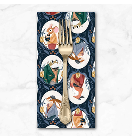 PD's Rae Ritchie Collection Dapper Den, Dapper Toile in Space, Dinner Napkin