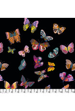 Nathalie Lété A Spring in Paris, Papillons in Black, Fabric Half-Yards