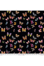 Nathalie Lété A Spring in Paris, Papillons in Black, Fabric Half-Yards