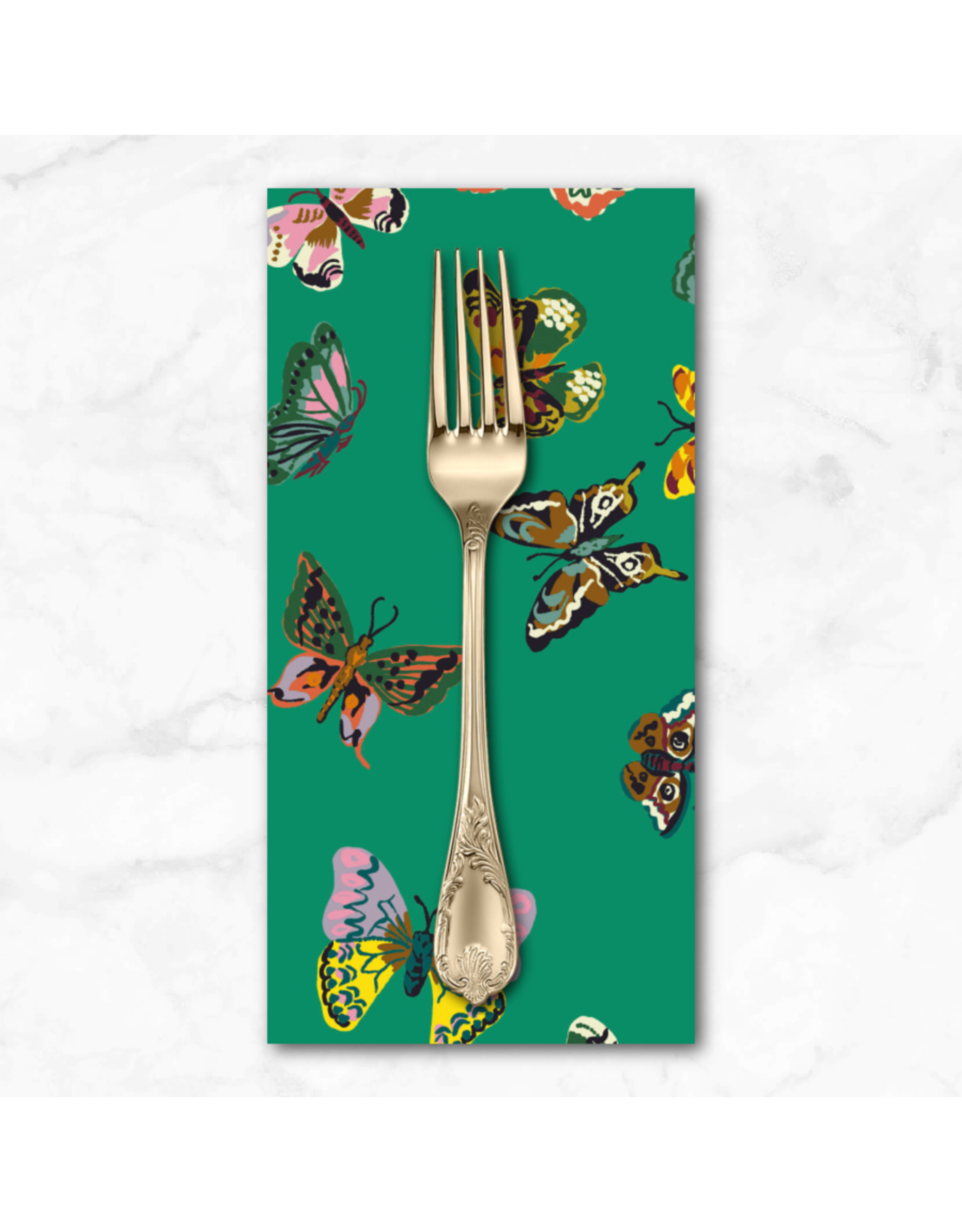 PD's Nathalie Lété Collection A Spring in Paris, Papillons in Green, Dinner Napkin