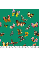 Nathalie Lété A Spring in Paris, Papillons in Green, Fabric Half-Yards