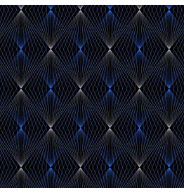 Adrienne Leban BioGeo Energy, LG Lightpoints in Midnight, Fabric Half-Yards