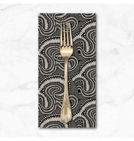 PD's Adrienne Leban Collection BioGeo Energy, Wig Wag in Charcoal, Dinner Napkin