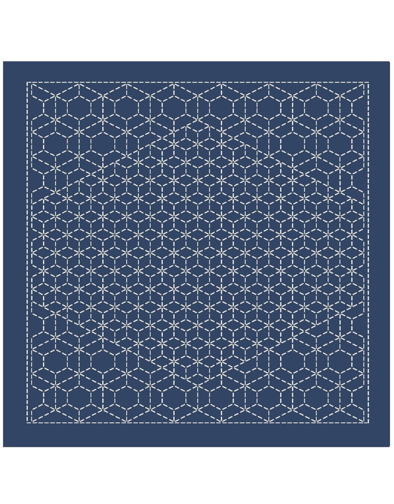 Japan Import Sashiko Sampler Cloth, Traditional Design Ararekikko, Navy