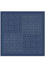 Japan Import Sashiko Sampler Cloth, Traditional Design Yamaji, Navy