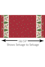 Katia, Spain Cotton Poplin, Xmas Border Print, Fabric Half-Yards