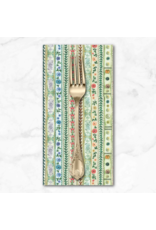 PD's Robert Kaufman Collection Make It Sew, Ribbon Stripes in Cream,  Dinner Napkin