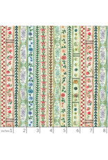 PD's Robert Kaufman Collection Make It Sew, Ribbon Stripes in Cream,  Dinner Napkin