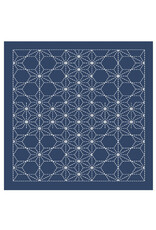 Japan Import Sashiko Sampler Cloth, Traditional Design Asanoha, Navy