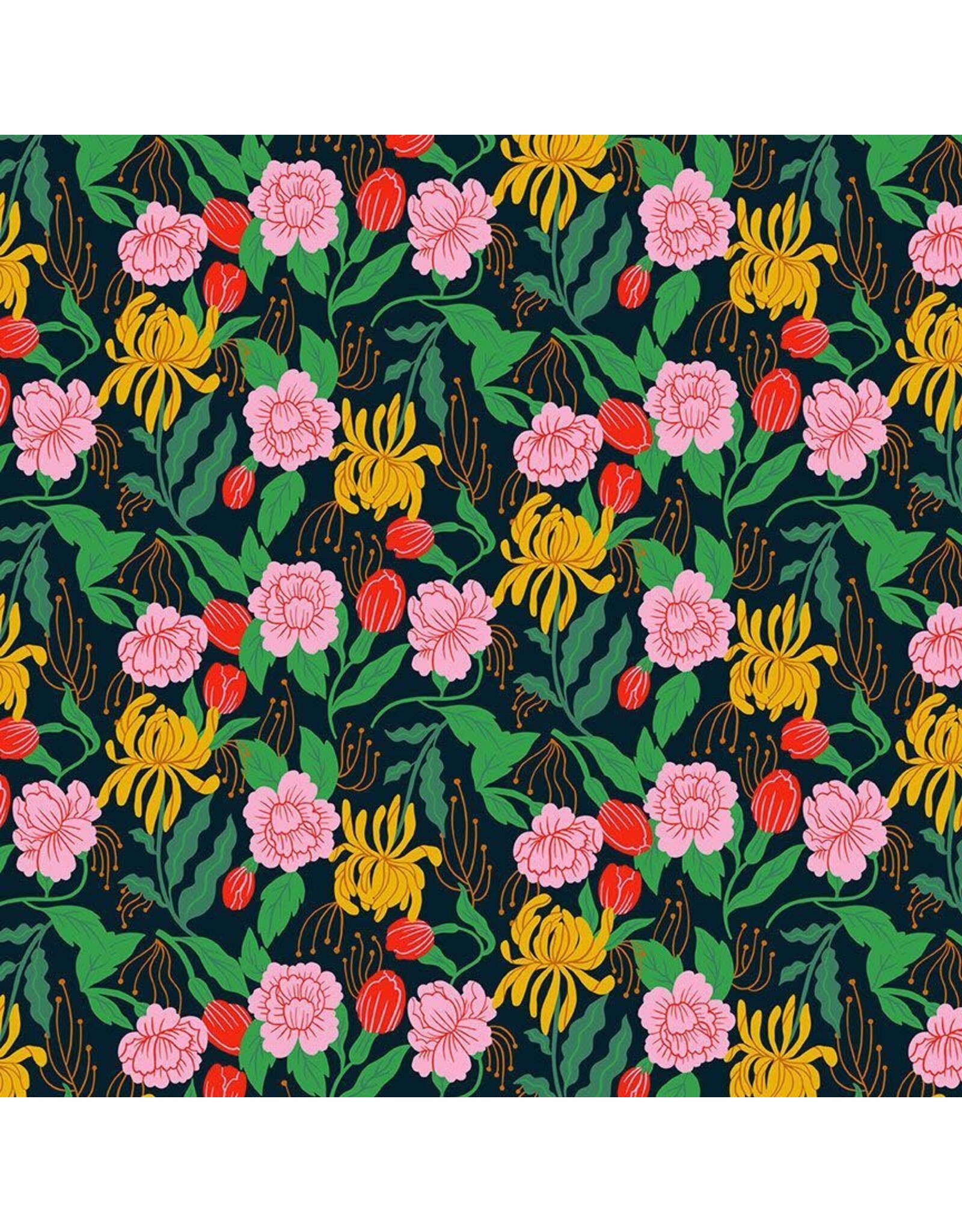 Faye Guanipa Take Me to Tokyo, Take Me to Tokyo in Wren, Fabric Half-Yards
