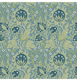 William Morris & Co. Morris & Co., Emery Walker's House, Elmcote in Dearie Blue, Fabric Half-Yards
