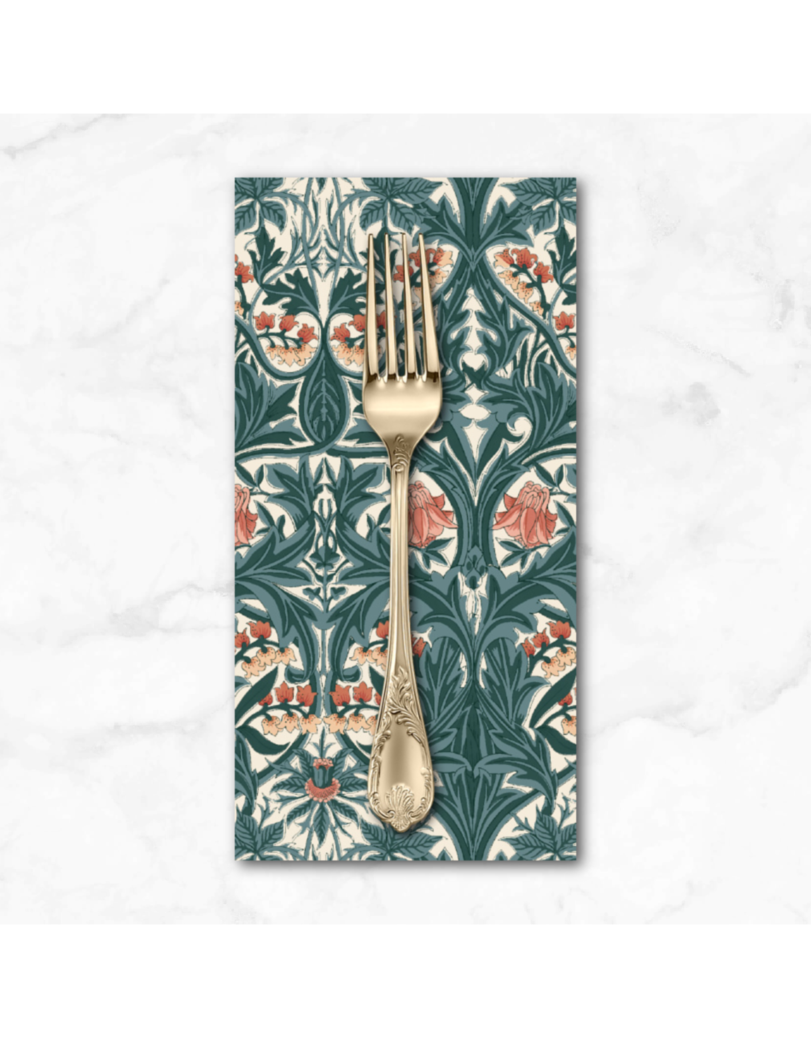 PD's William Morris Collection Morris & Co., Emery Walker's House, Large Bluebell in Webbs Blue, Dinner Napkin