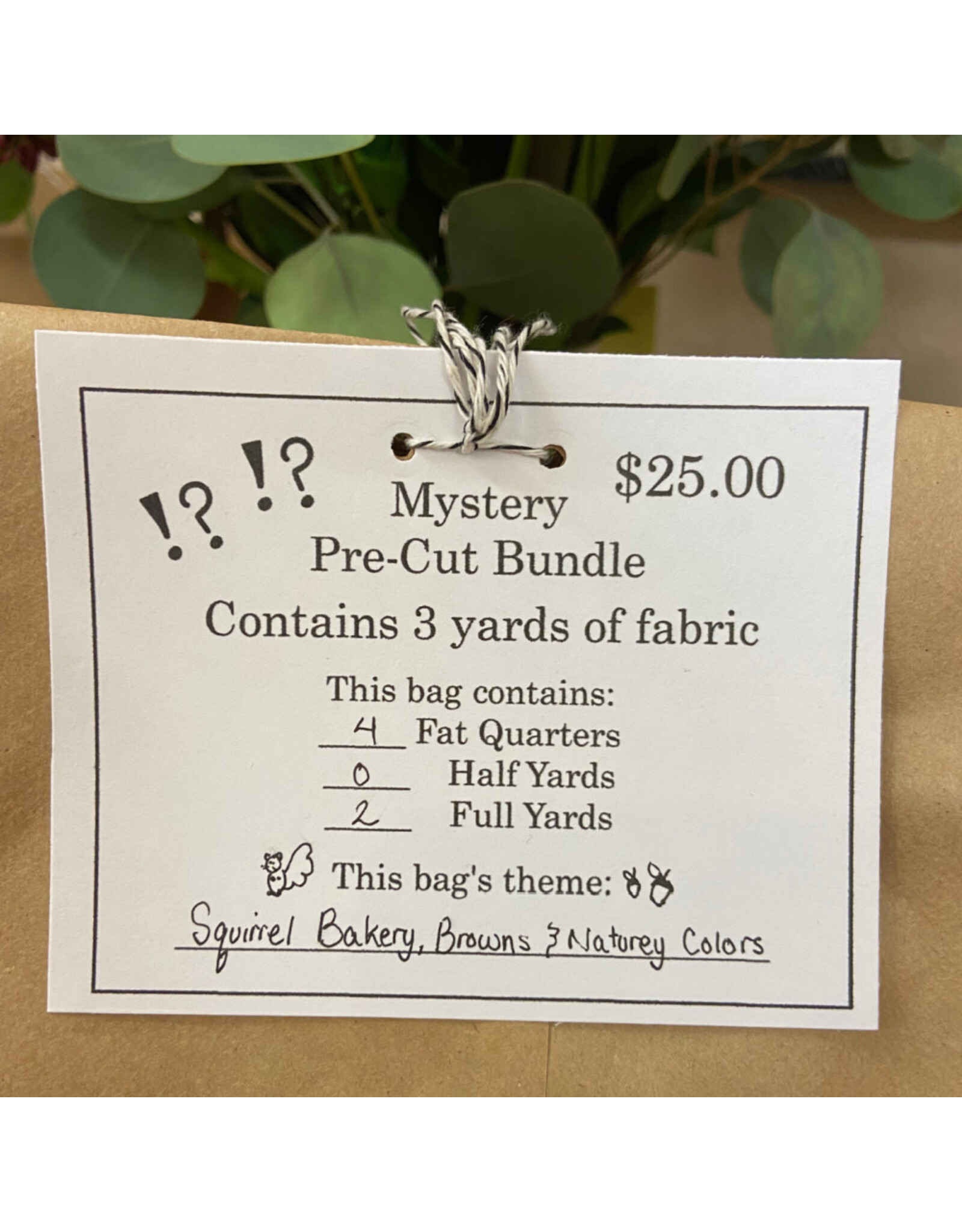 PD ON SALE- "Squirrel Bakery (Browns & Nature-y Colors)" Mystery Pre-Cut Bundle - Contains 3 Yards