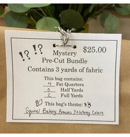 PD ON SALE- "Squirrel Bakery (Browns & Nature-y Colors)" Mystery Pre-Cut Bundle - Contains 3 Yards