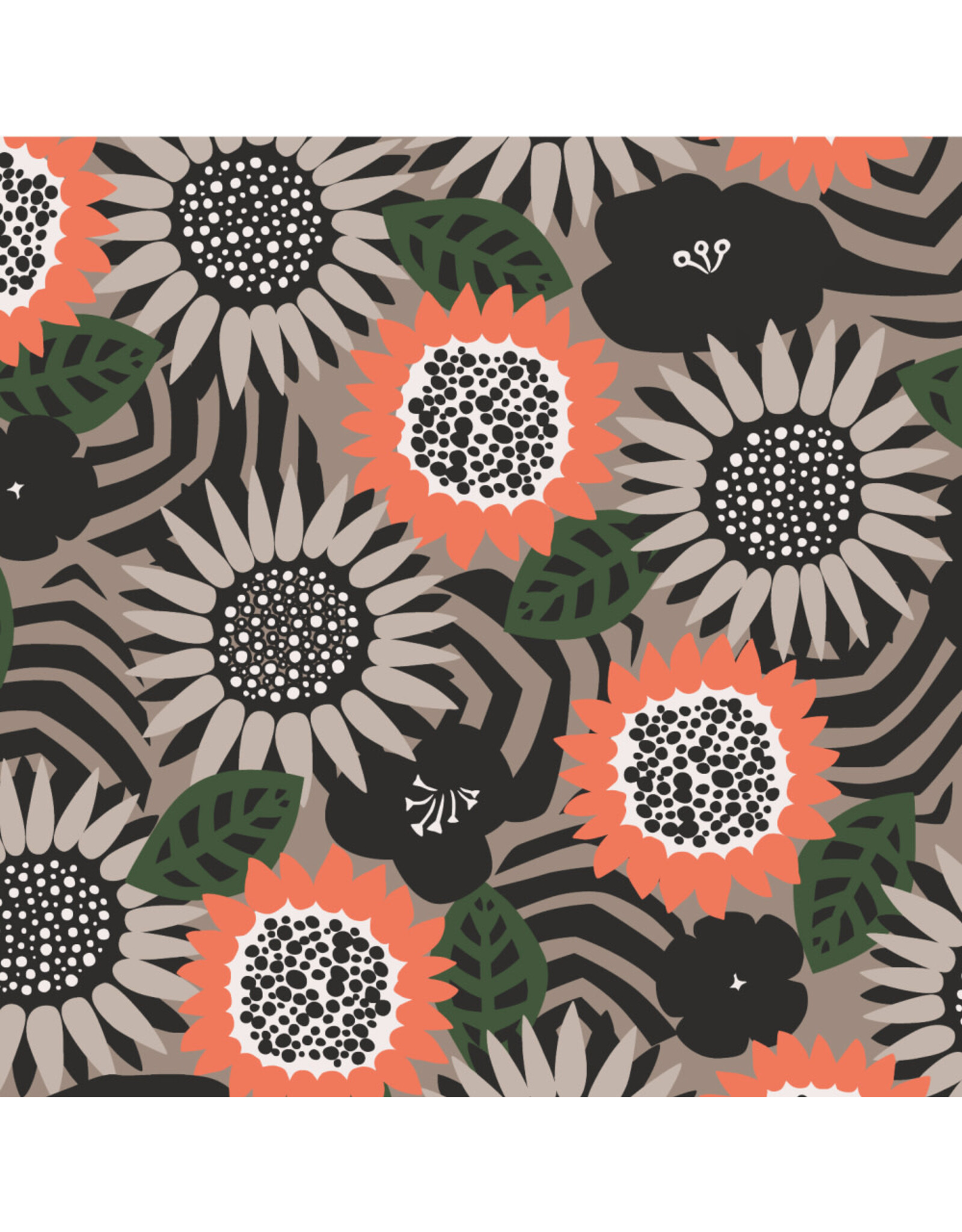 Cloud9 Fabrics Rayon, Coexisting, Wild Flowers, Fabric Half-Yards