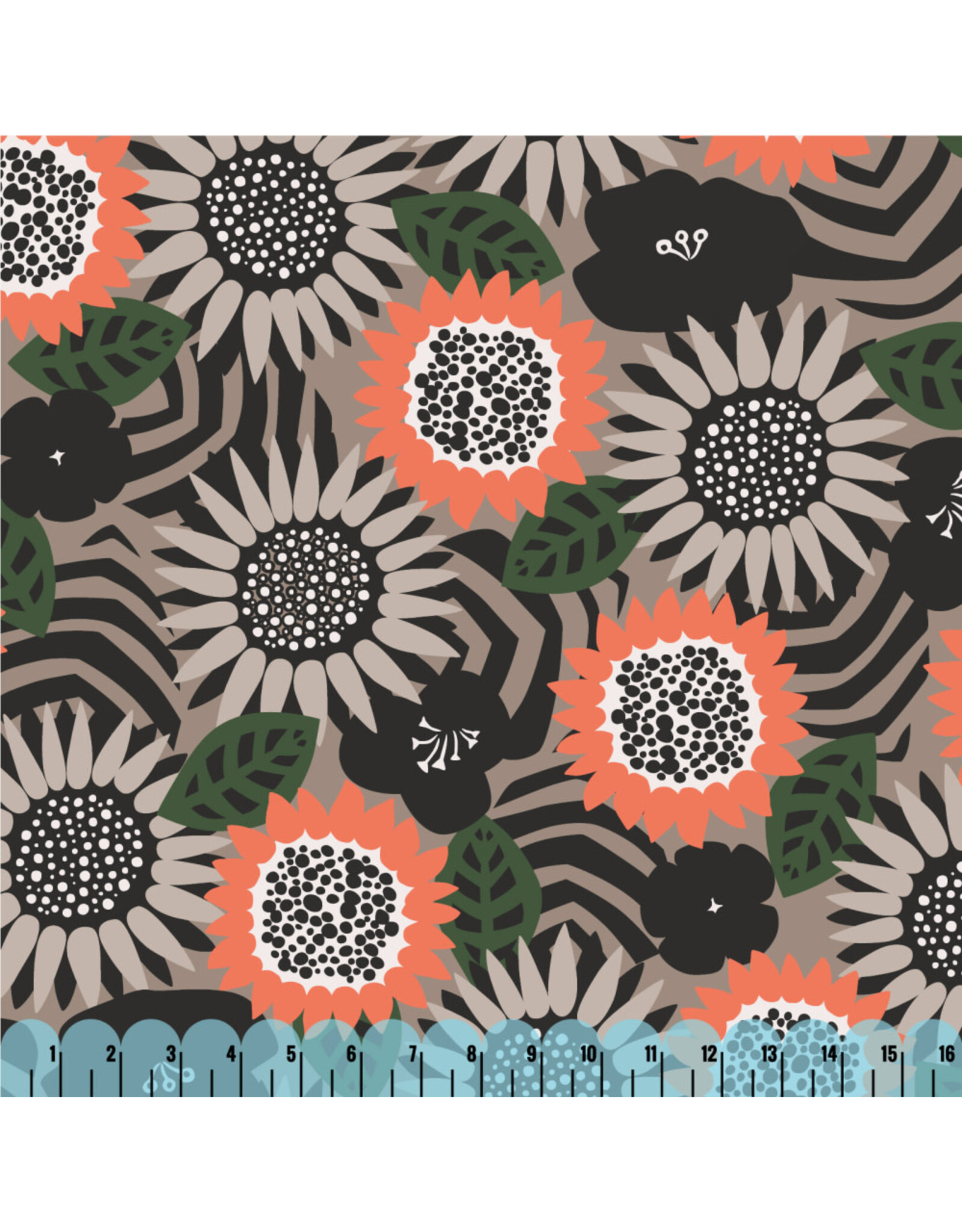 Cloud9 Fabrics Rayon, Coexisting, Wild Flowers, Fabric Half-Yards