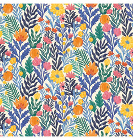 P & B Textiles Cyprus, Fruity Floral in Multi, Fabric Half-Yards