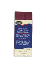 Wrights Wrights Bias Tape, Extra Wide, Double Fold, Berry 084