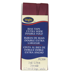 Wrights Wrights Bias Tape, Extra Wide, Double Fold, Berry 084