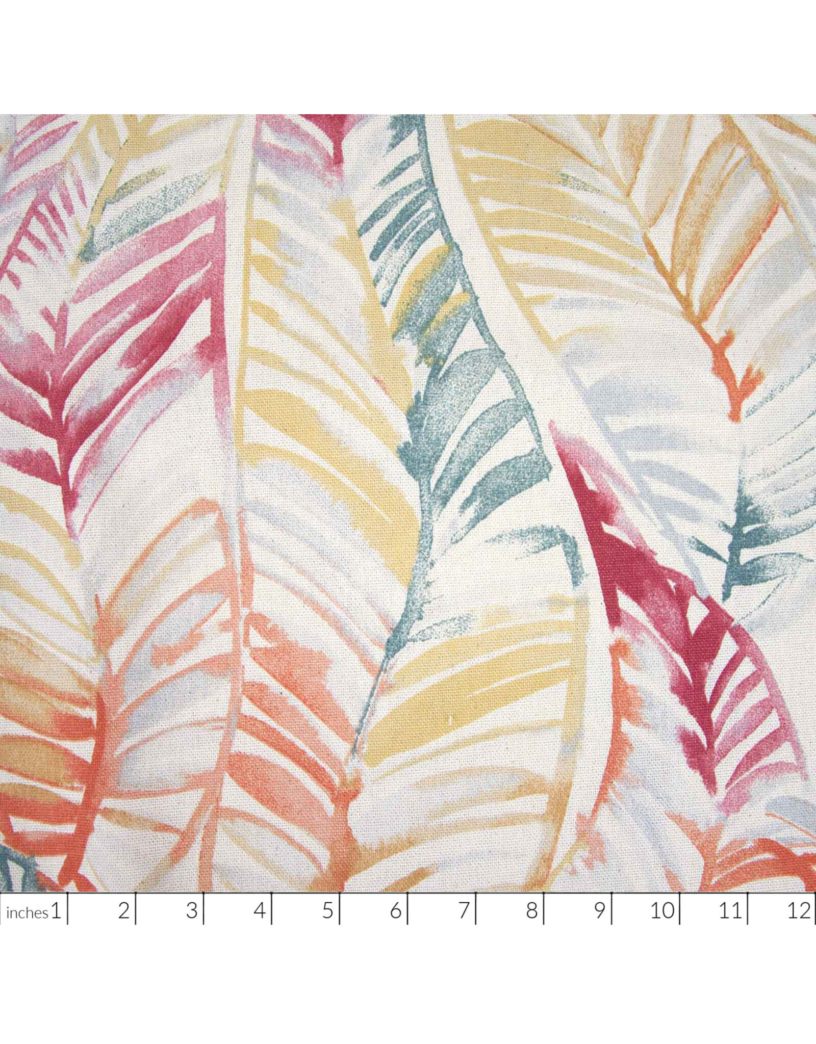 Katia, Spain Recycled Canvas, Aquarelle Leaves, Fabric Half-Yards