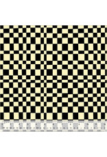 Windham Fabrics Kaleidoscope, Checker in Ink and Vanilla Custard, Fabric Half-Yards