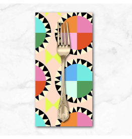 PD's Windham Collection Kaleidoscope, Rainbow Cake in Blush, Dinner Napkin