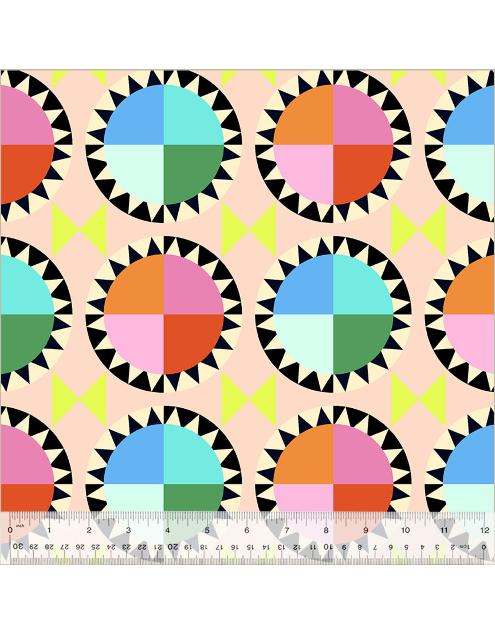 PD's Windham Collection Kaleidoscope, Rainbow Cake in Blush, Dinner Napkin