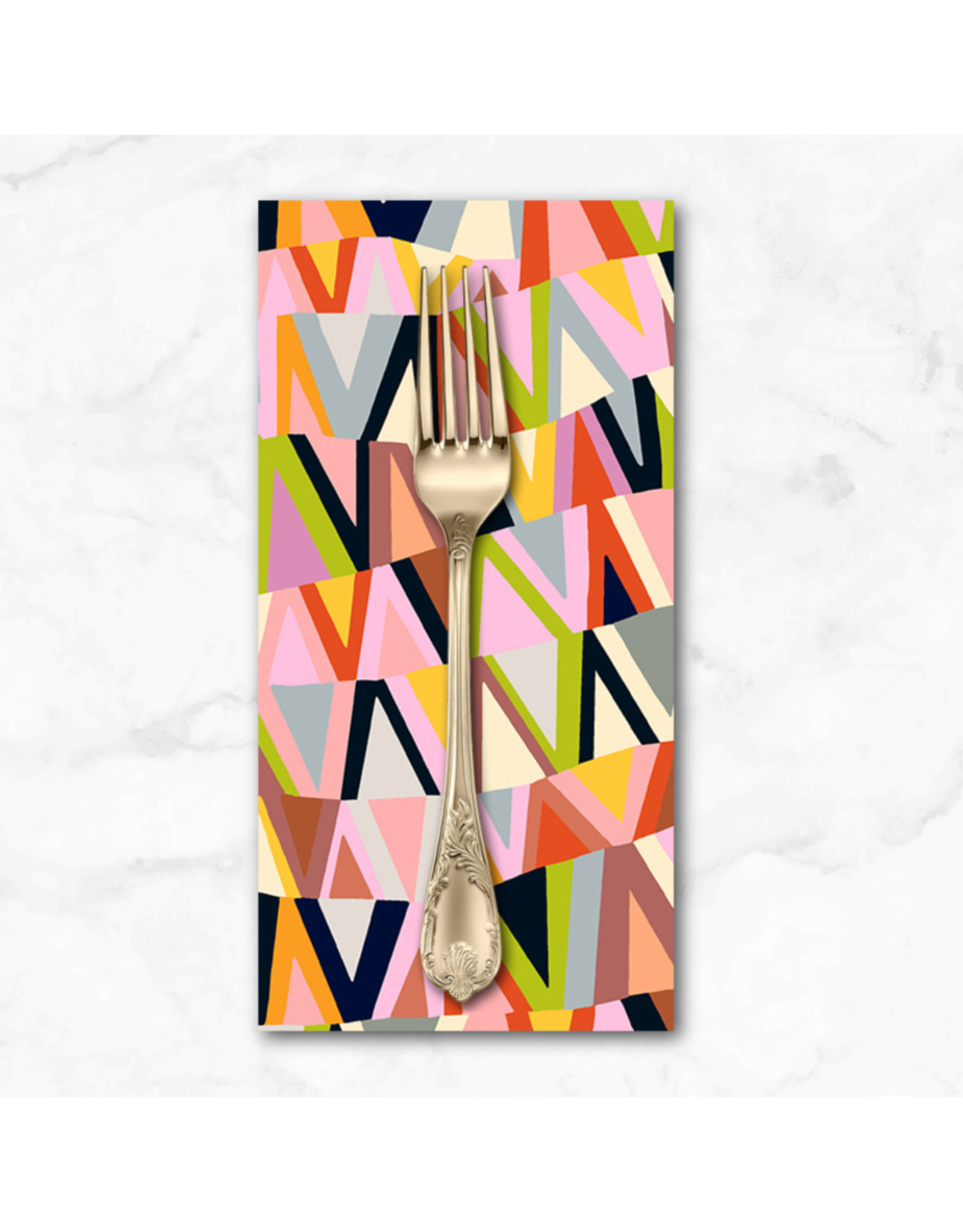PD's Windham Collection Kaleidoscope, Wavelength in Posy and Mustard Seed, Dinner Napkin