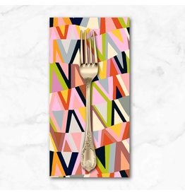 PD's Windham Collection Kaleidoscope, Wavelength in Posy and Mustard Seed, Dinner Napkin