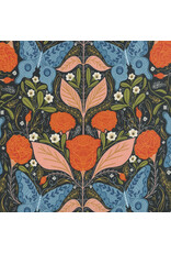 Gingiber Woodland Wonder, Vintage Butterfly in Midnight, Fabric Half-Yards