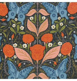 Gingiber Woodland Wonder, Vintage Butterfly in Midnight, Fabric Half-Yards