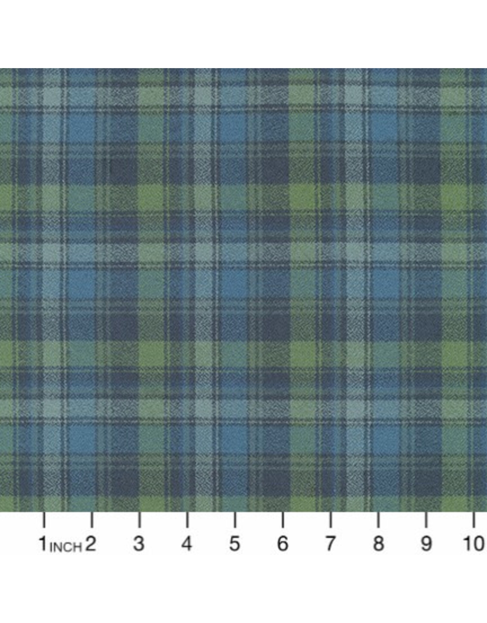 Robert Kaufman Yarn Dyed Cotton Flannel, Mammoth Organic Flannel in Pacific, Fabric Half-Yards