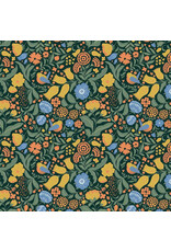 Riley Blake Fabrics Wanderlust, Main in Dark Green, Fabric Half-Yards