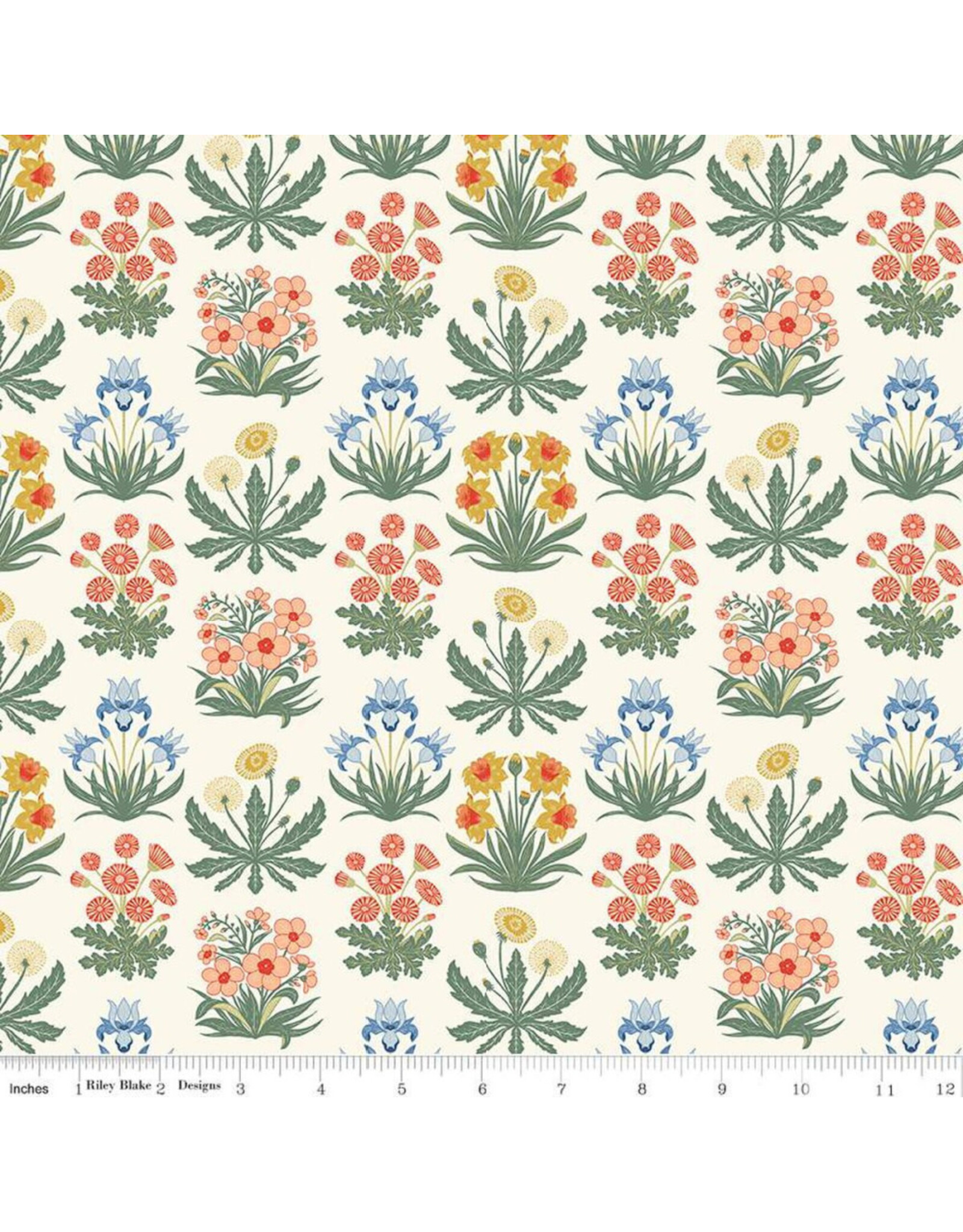 PD's Riley Blake Collection Wanderlust, Morning Meadow in Cream, Dinner Napkin