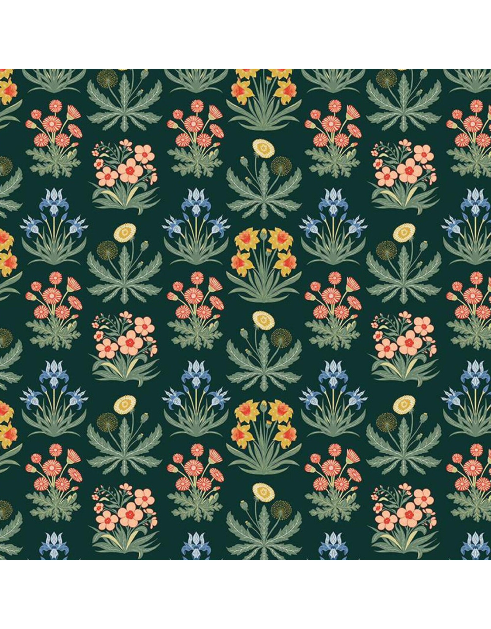 Riley Blake Fabrics Wanderlust, Morning Meadow in Dark Green, Fabric Half-Yards