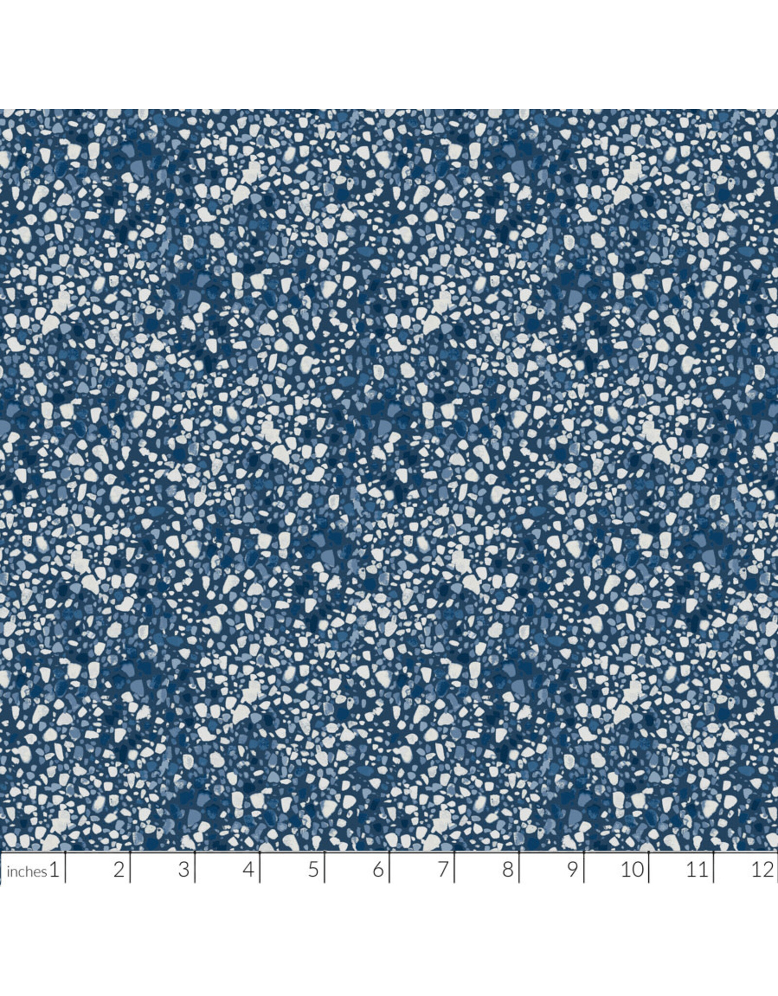Figo Natural Essence, Terrazzo in Navy, Fabric Half-Yards