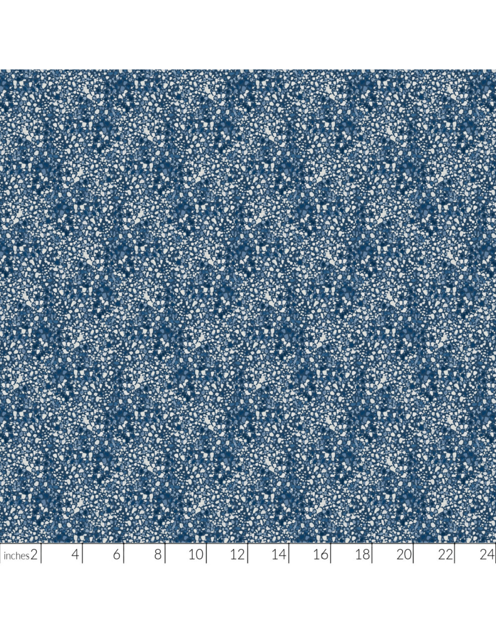 Figo Natural Essence, Terrazzo in Navy, Fabric Half-Yards