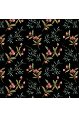 Laundry Basket Quilts Dahlia, Coralberry in Dusk, Fabric Half-Yards