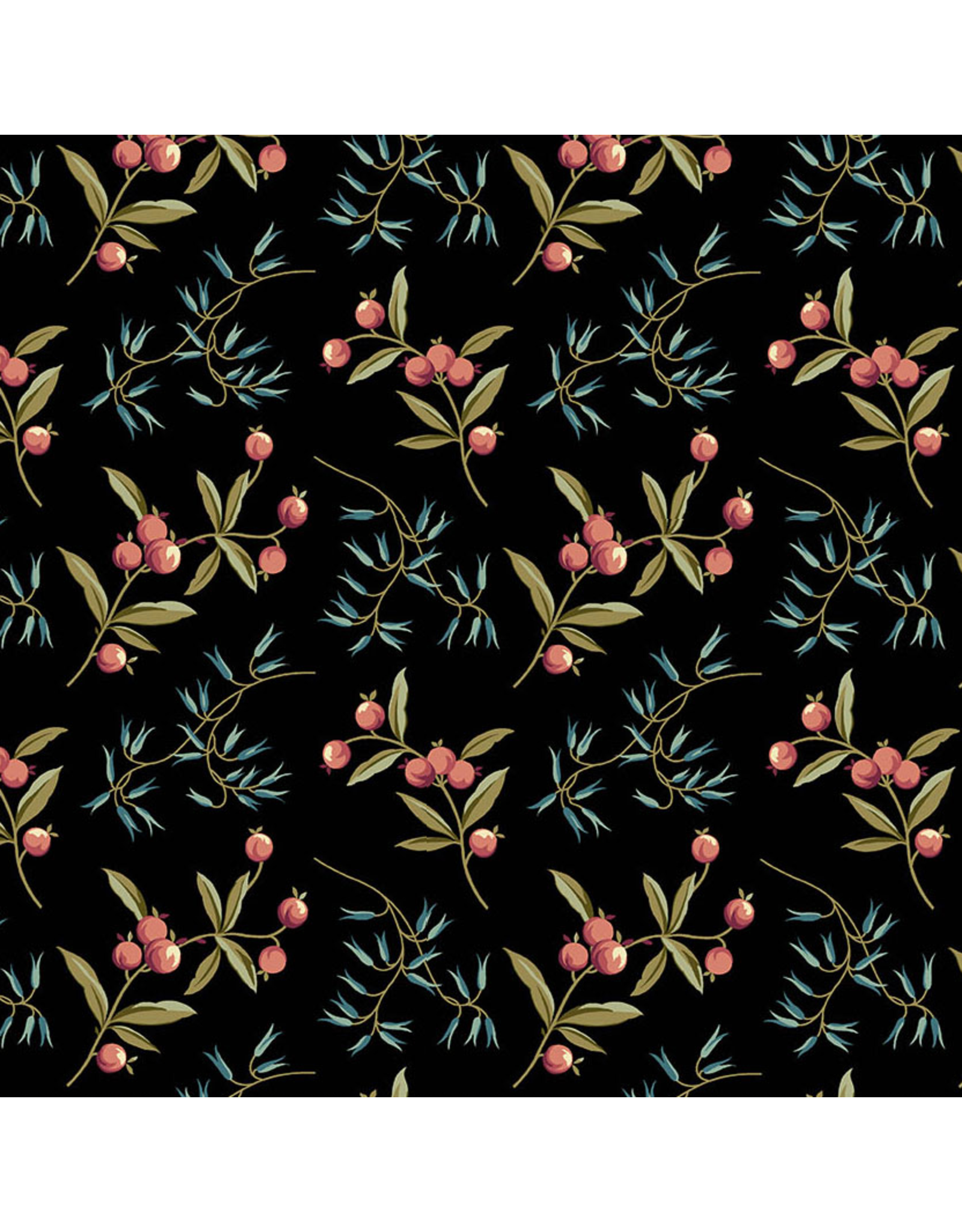 Laundry Basket Quilts Dahlia, Coralberry in Dusk, Fabric Half-Yards