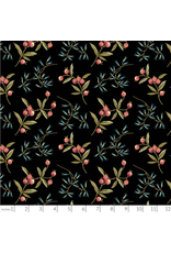 Laundry Basket Quilts Dahlia, Coralberry in Dusk, Fabric Half-Yards