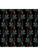 Laundry Basket Quilts Dahlia, Treemoss in  Midnight, Fabric Half-Yards