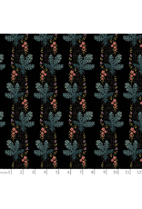 Laundry Basket Quilts Dahlia, Treemoss in  Midnight, Fabric Half-Yards