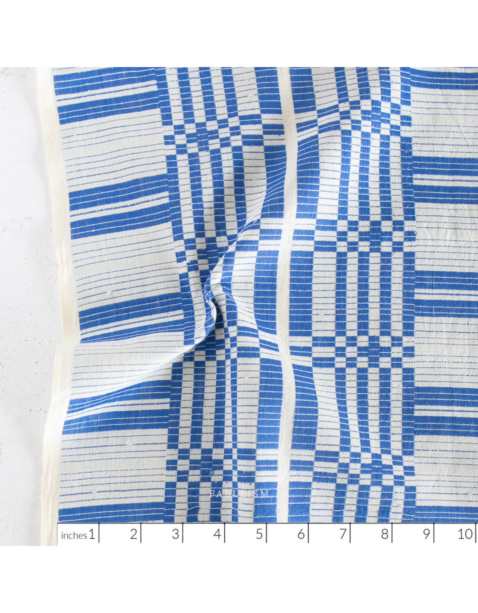 Fableism Swedish Holiday Wovens by The House That Lars Built, Astrid Weave in Cobalt, Fabric Half-Yards