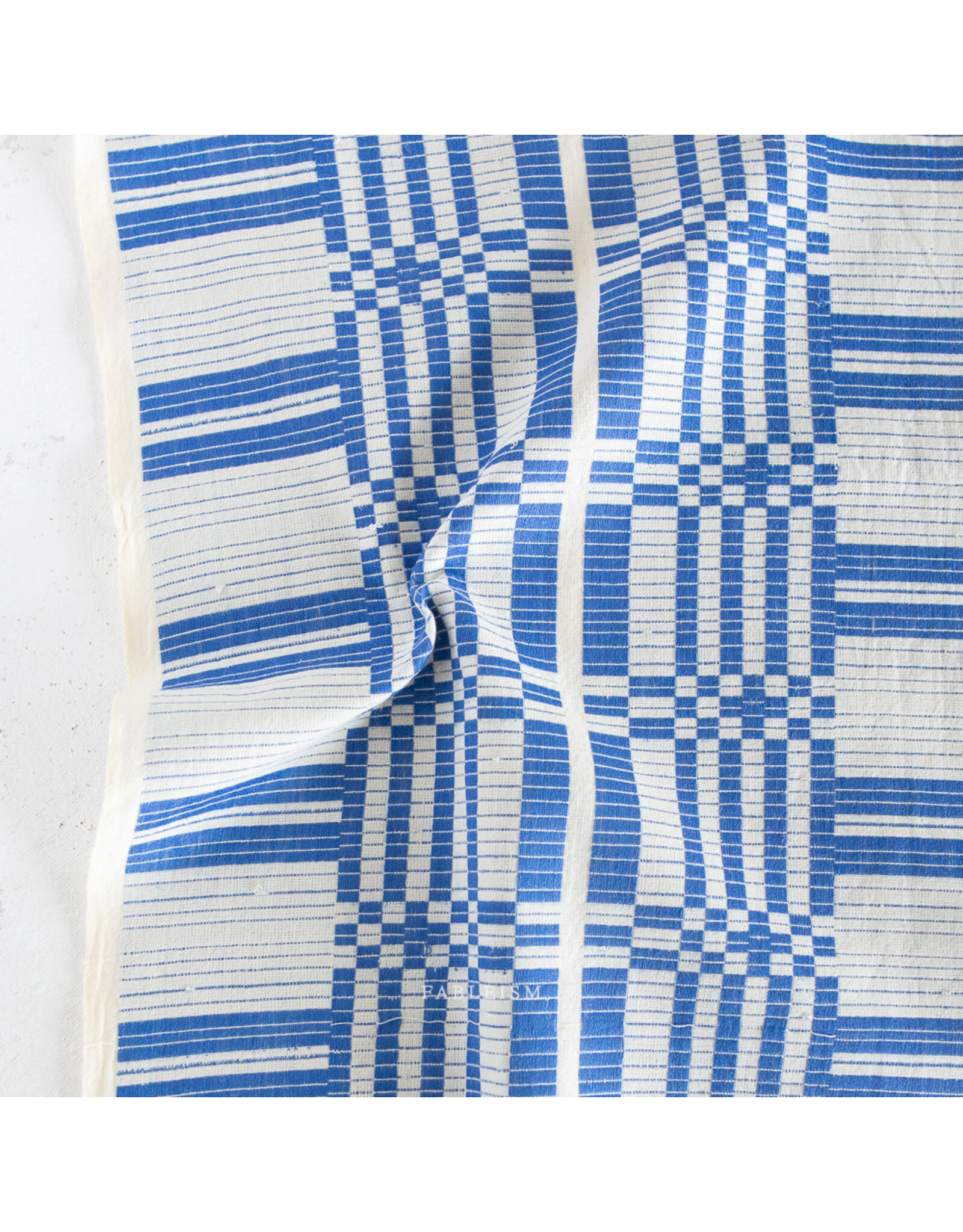 Fableism Swedish Holiday Wovens by The House That Lars Built, Astrid Weave in Cobalt, Fabric Half-Yards