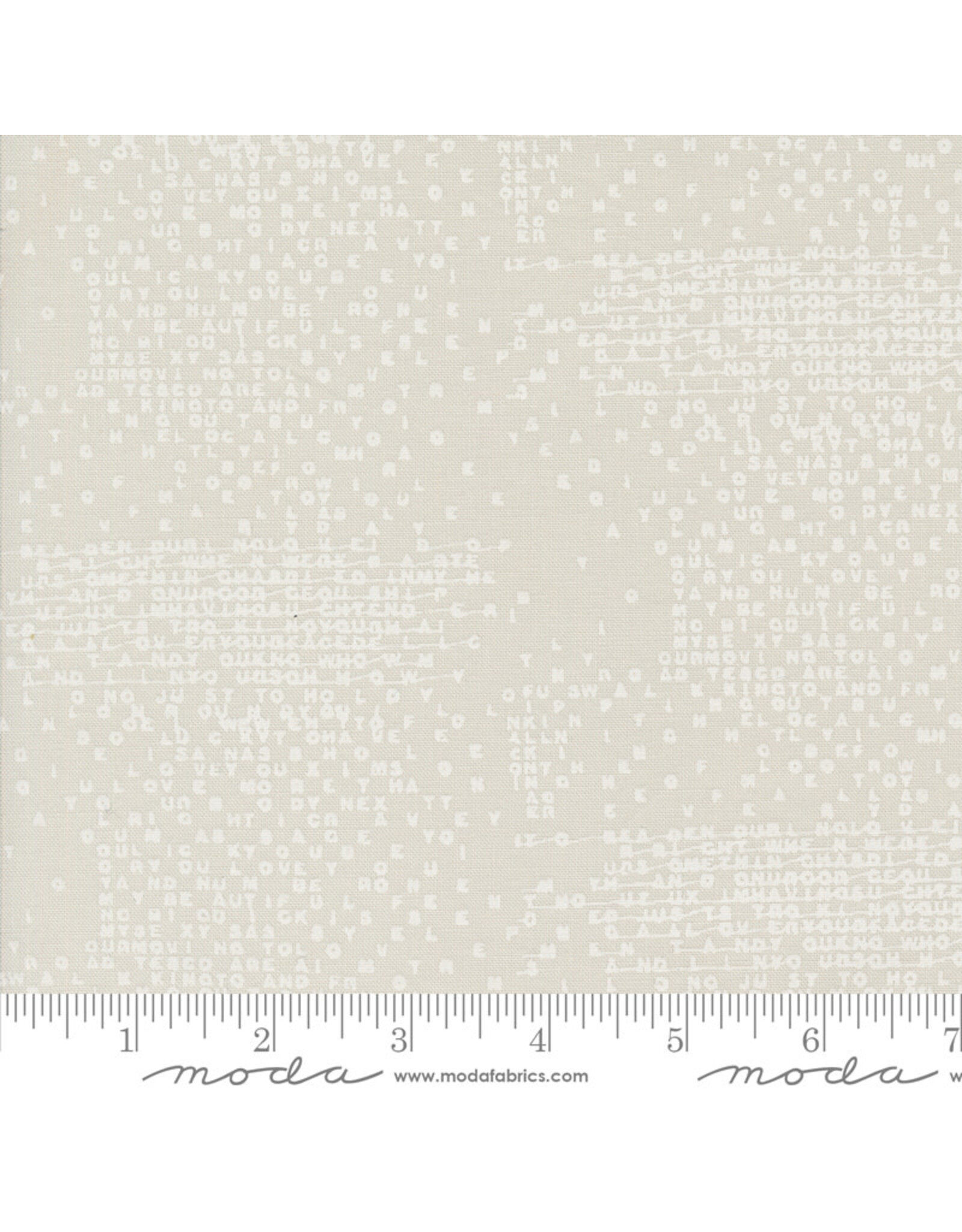 Zen Chic Still More Paper, Spell it Again in Fog, Fabric Half-Yards